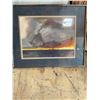Image 1 : Framed Watercolor Landscape With Storm Clouds