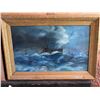 Image 2 : A. Alphinot 1900 Naval Scene Oil Painting