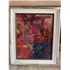 Image 1 : Framed Abstract Mixed Media Artwork
