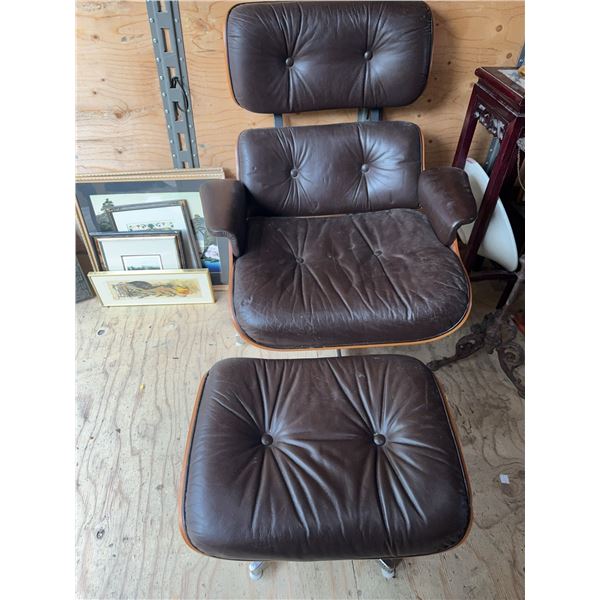 Eames-Style Lounge Chair and Ottoman