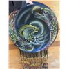 Image 1 : Hand-Painted Drum with Eagle and Wolf Motifs