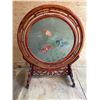 Image 1 : Chinese Table Screen with Fish Embroidery