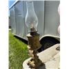 Image 1 : Brass Oil Lamp with Glass Chimney