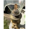 Image 5 : Brass Oil Lamp with Glass Chimney