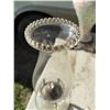 Image 4 : Clear Glass Oil Lamp with Beaded Rim