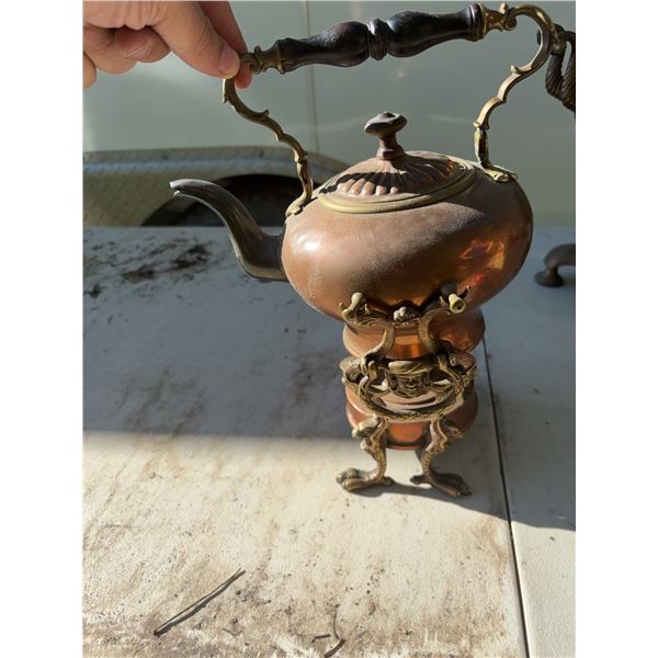 Copper and Brass Spirit Kettle
