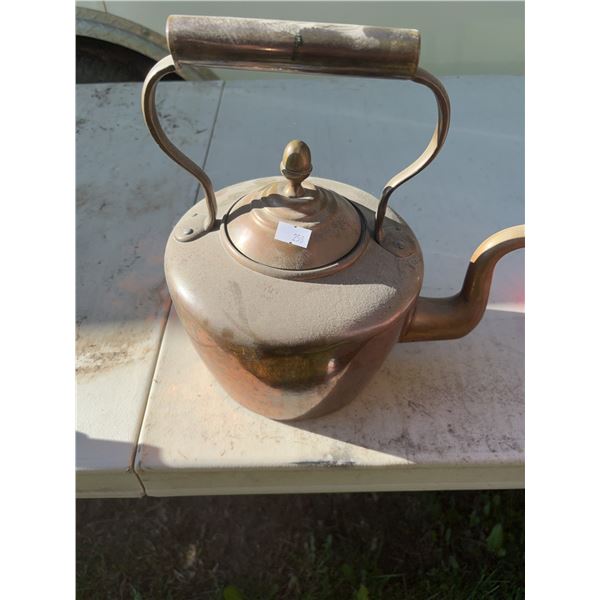 Brass Teapot with Wooden Handle