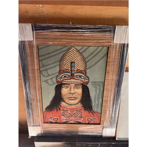 Framed Northwest Coast Native Portrait Print