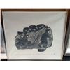 Image 1 : Inuit Print Framed, Signed and Dated 1974