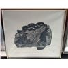 Image 2 : Inuit Print Framed, Signed and Dated 1974