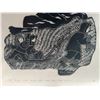 Image 4 : Inuit Print Framed, Signed and Dated 1974