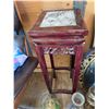 Image 1 : Wooden Stand With Marble Inset Top