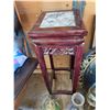 Image 2 : Wooden Stand With Marble Inset Top