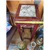 Image 5 : Wooden Stand With Marble Inset Top