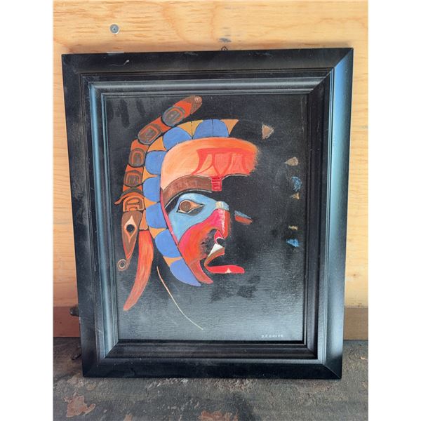 D.T. Grove Framed Abstract Portrait Painting