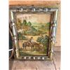 Image 1 : Framed Pastoral Artwork with Ornate Frame