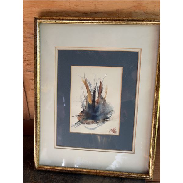 Framed Abstract Watercolor Painting