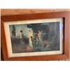 Image 1 : Framed Print of Women in Gowns with Lamps