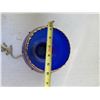 Image 3 : Vintage Bohemian Blue and Gold Gilt Glass Vase, 8.5" Tall