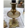 Image 4 : Ornate Brass Candle Holders with Black Taper Candles
