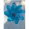 Image 2 : Viking Glass Blue Hand Made Compote Bowl