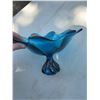 Image 3 : Viking Glass Blue Hand Made Compote Bowl