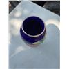 Image 2 : Japanese Blue Cloisonné Vase with Floral Moti