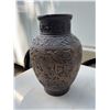 Image 1 : Decorative Cast Metal Relief Vase