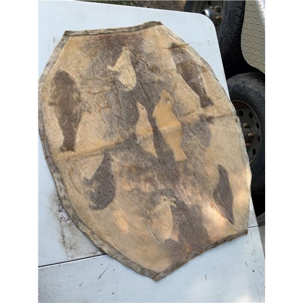 Handcrafted Animal Silhouette Fur Hide Mat