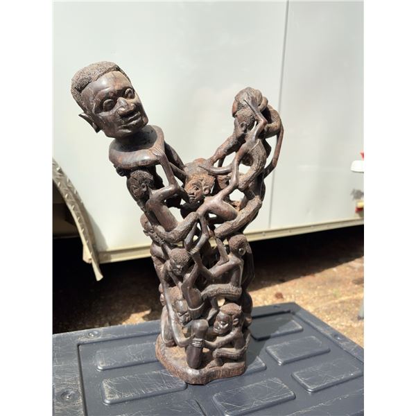 Carved Wooden African Unity Sculpture