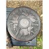 Image 2 : Carved Wooden Disc, Bamboo Flute, and Painted