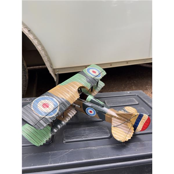 Metal Biplane Model With RAF Roundels