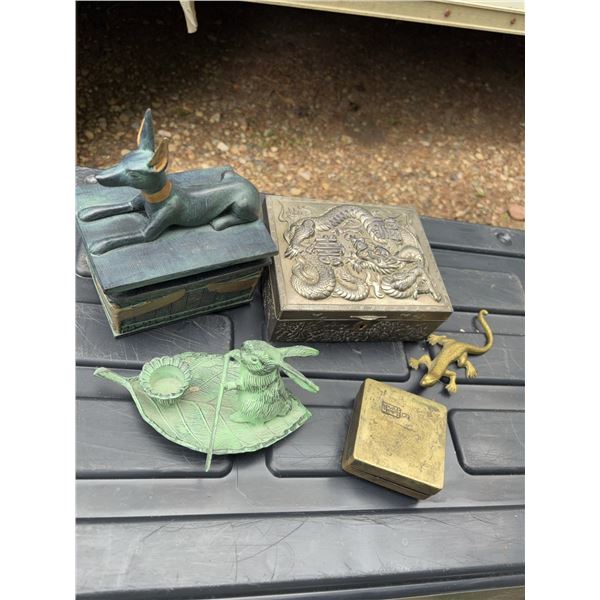 Metal Decorative Boxes and Figu