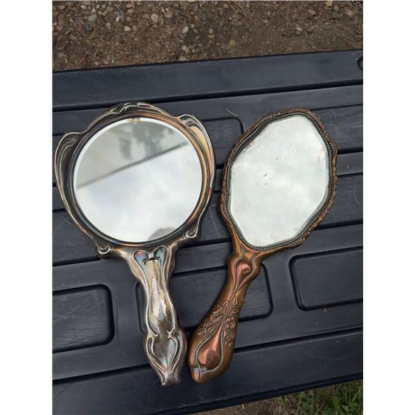 Ornate Metal Hand Mirrors