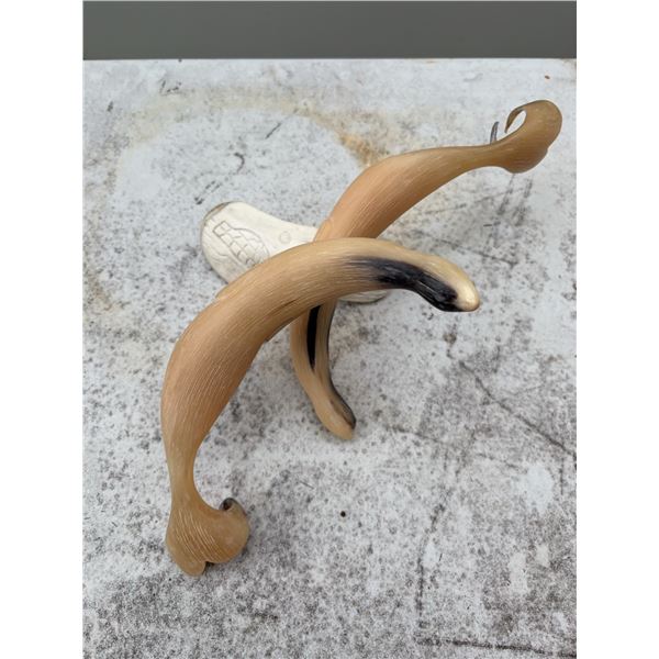 Irvin Kuptana Inuit Antler and Bone Sculpture