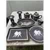 Image 1 : Adams England Jasperware Tea Set and Serving Pieces, Greek Motif