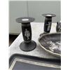 Image 5 : Adams England Jasperware Tea Set and Serving Pieces, Greek Motif