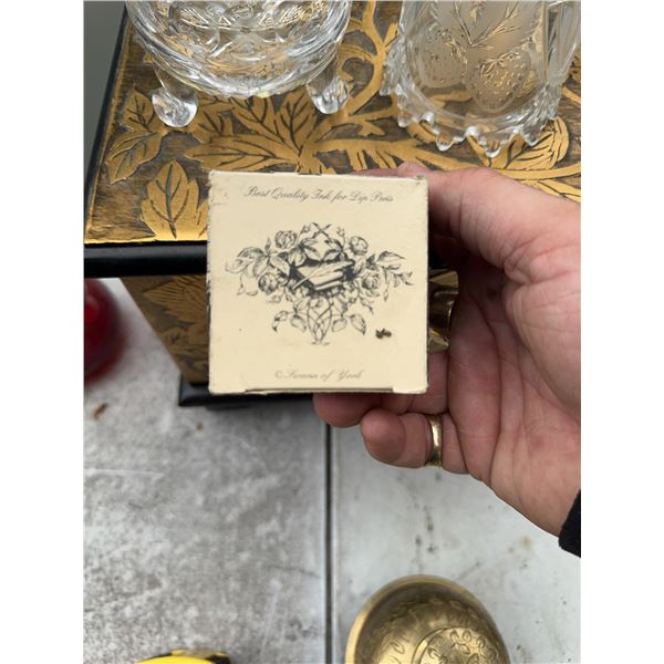 Vintage Bottled Black Ink With Decorative Packaging