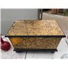 Image 1 : Vintage Handcrafted Gold and Black Floral Jewelry Box