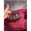 Image 10 : Vintage Ruby Red Pressed Glass Carnival Bowl, 4.5" Diameter
