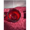 Image 11 : Vintage Ruby Red Pressed Glass Carnival Bowl, 4.5" Diameter
