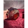 Image 4 : Vintage Ruby Red Pressed Glass Carnival Bowl, 4.5" Diameter