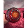 Image 5 : Vintage Ruby Red Pressed Glass Carnival Bowl, 4.5" Diameter