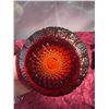 Image 7 : Vintage Ruby Red Pressed Glass Carnival Bowl, 4.5" Diameter