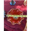 Image 10 : Antique Orange Carnival Glass Compote, 6-Inch Ruffled Edge