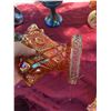 Image 4 : Antique Orange Carnival Glass Compote, 6-Inch Ruffled Edge