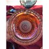 Image 6 : Antique Orange Carnival Glass Compote, 6-Inch Ruffled Edge