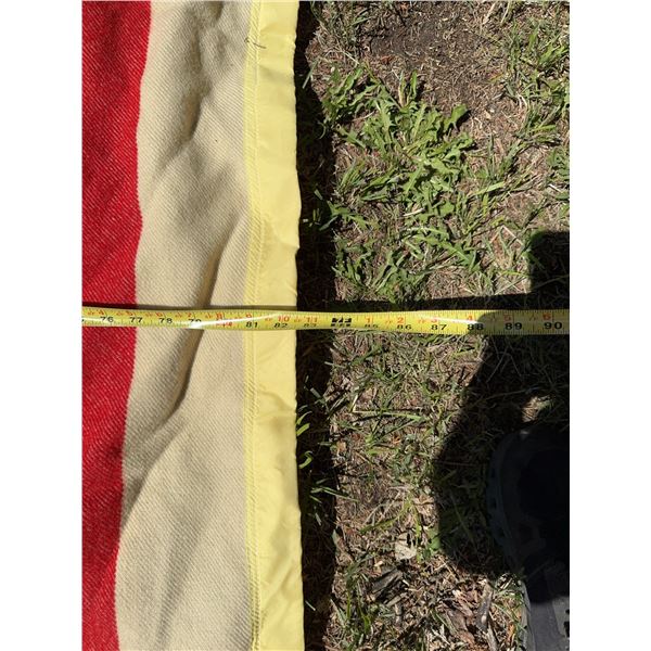 Vintage Multi-Stripe Wool Blanket, 66" x 78"