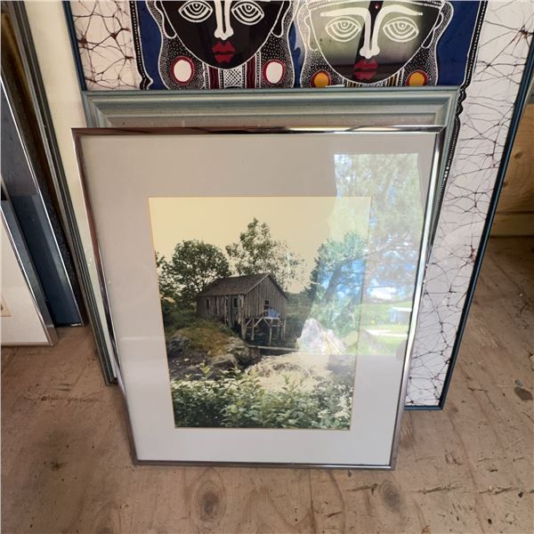 5 Framed Artworks Including Prints And Mixed Media