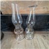 Image 1 : Vintage Clear Glass Oil Lamps
